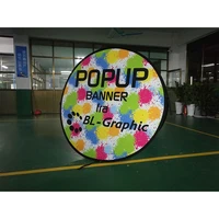 free shippingoutdoor circle frame banner full color printed your graphic logo metal steel a frame