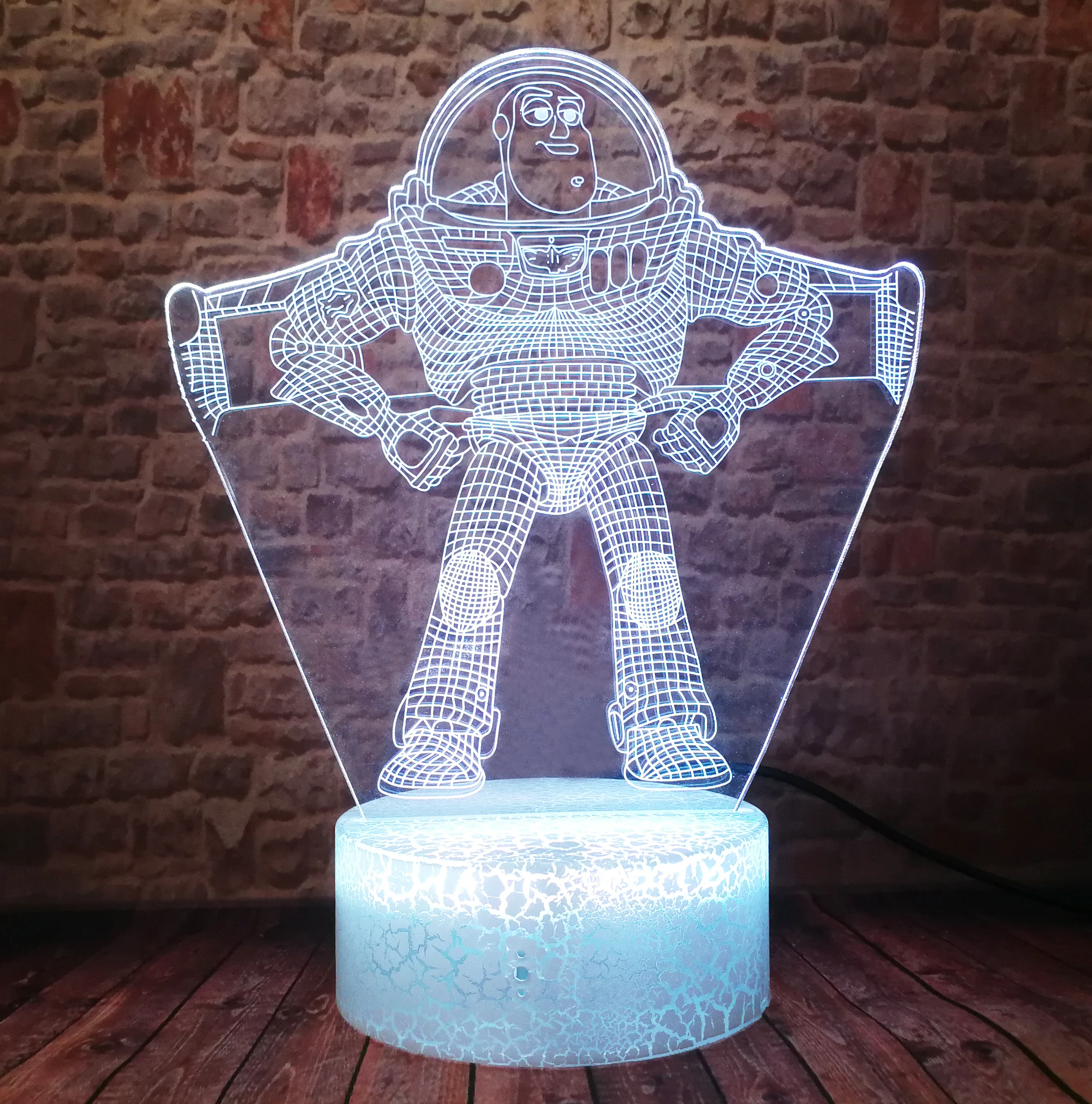 Игрушечный 3d светильник Pixar Ultimate Buzz летний светодиодный Космонавт 7 цветов фигура