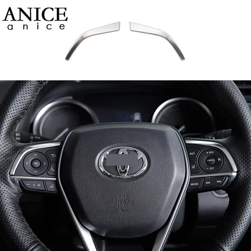 Панель рулевого колеса из нержавеющей стали 2 шт. отделка кнопки подходит для toyota