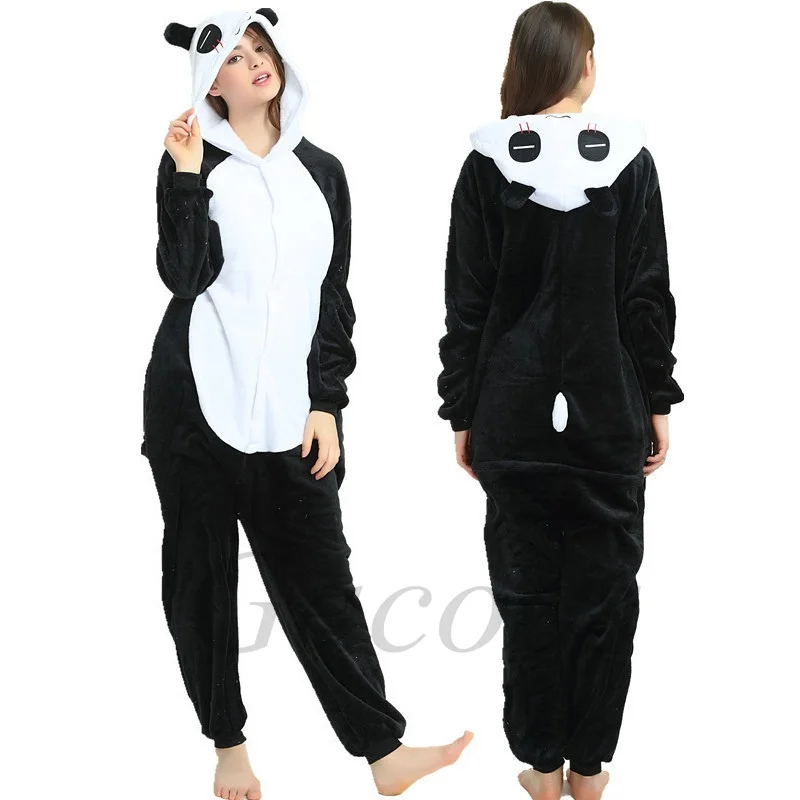 

Kigurumi Licorne Panda Onesies Women Winter Animal Unicorn Pajamas Girls Boys Costumes Adults Nightie Flannel Sleepwear Pajamas