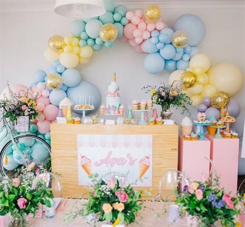 

NEW 100pcs 5 inch Macaron Latex Balloons Candy Balloon Anniversary Birthday Party Wedding Decoration Valentine's Day Baby Shower