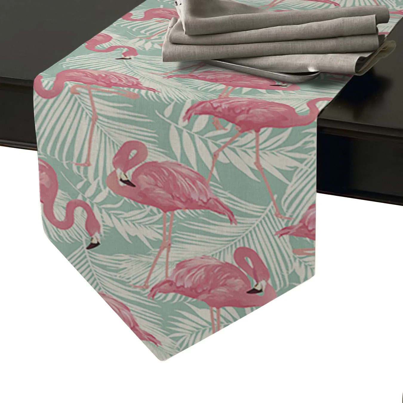 Фламинго тропические растения настольные бегуны домашний декор для семейного