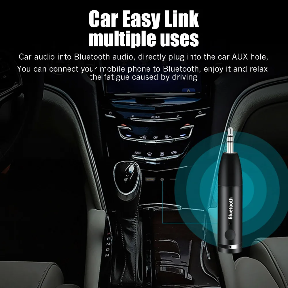 Bluetooth 5.0 3.5mm Universal Adapter Car Kit Adapters Hansfree AUX Receiver Headset Wireless | Автомобили и мотоциклы