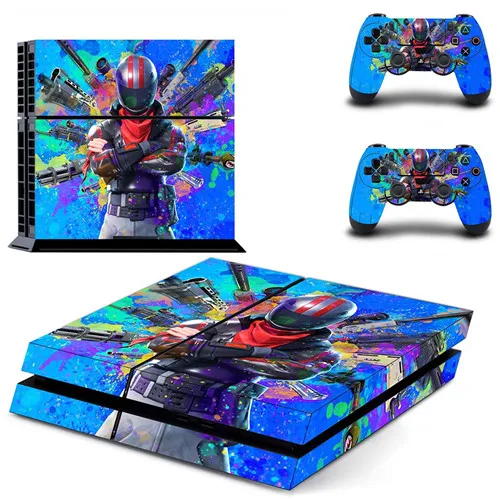 QPTM0383 PS4 игровая консоль и джойстик игровой стикер полное покрытие лицевые панели наклейка для playstation 4 Dualshock 4 наклейка для PS4 виниловая наклейка - Цвет: QPTM0383