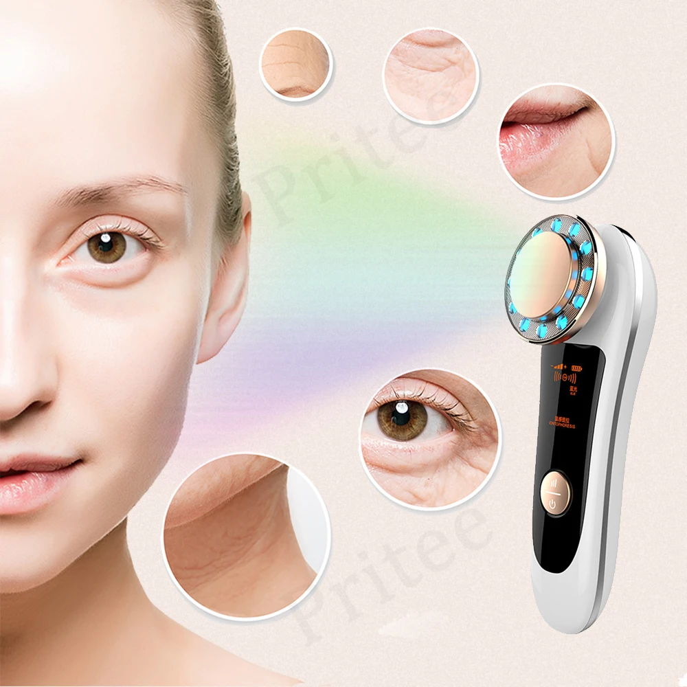 

Skin care instrument beauty rejuvenation and acne ultrasonic lifting EMS phototherapy ion cleaning massager