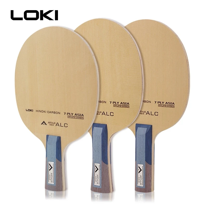 LOKI Arthur ASIA ALC Table Tennis Blade Professional 7 Ply Hinoki Carbon Ping Pong Bat Fast Attack Arc Pingpong Racket