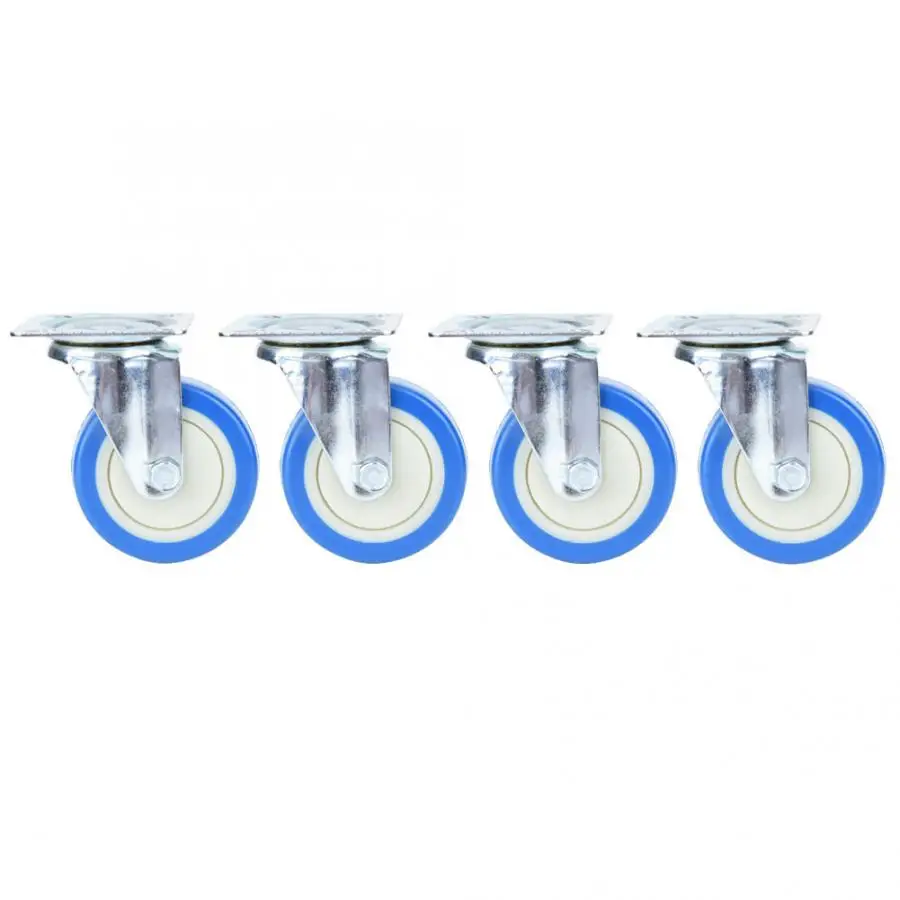 4 шт. ПВХ Caster Light type 3 дюйма одиночные колесики для вала 40 кг Подшипник нагрузки