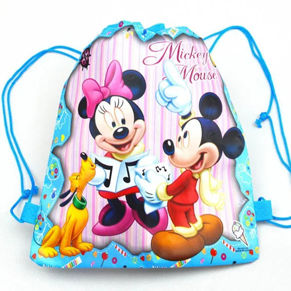 

1pcs Disney Kid Favor Travel Pouch Storage Clothes Shoes Bags Cotton Non-woven Fabrics Drawstring Shopping bag School Backpack