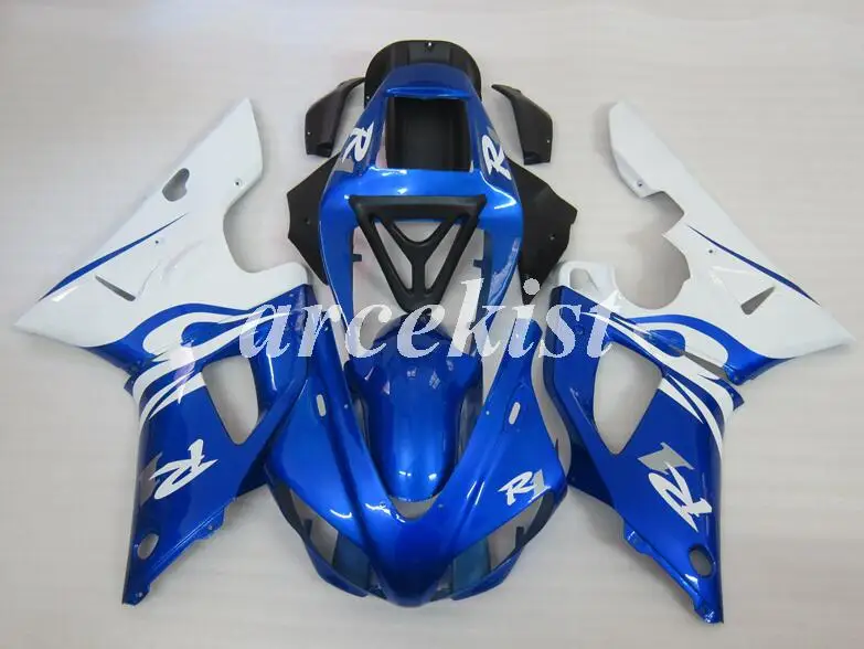 

4 Gifts New ABS Full Fairings Kit Fit for YAMAHA YZF-R1 R1 1998 1999 98 99 Bodywork set blue white