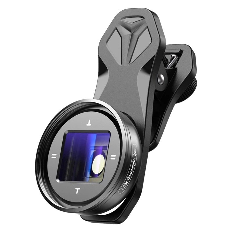 

NEW-APL-HBAN-158 телефона объектив 1.33X Anamorphic Widesn мобильный телефон внешняя линза, 4K HD Портативный для камеры наружного наблюдения