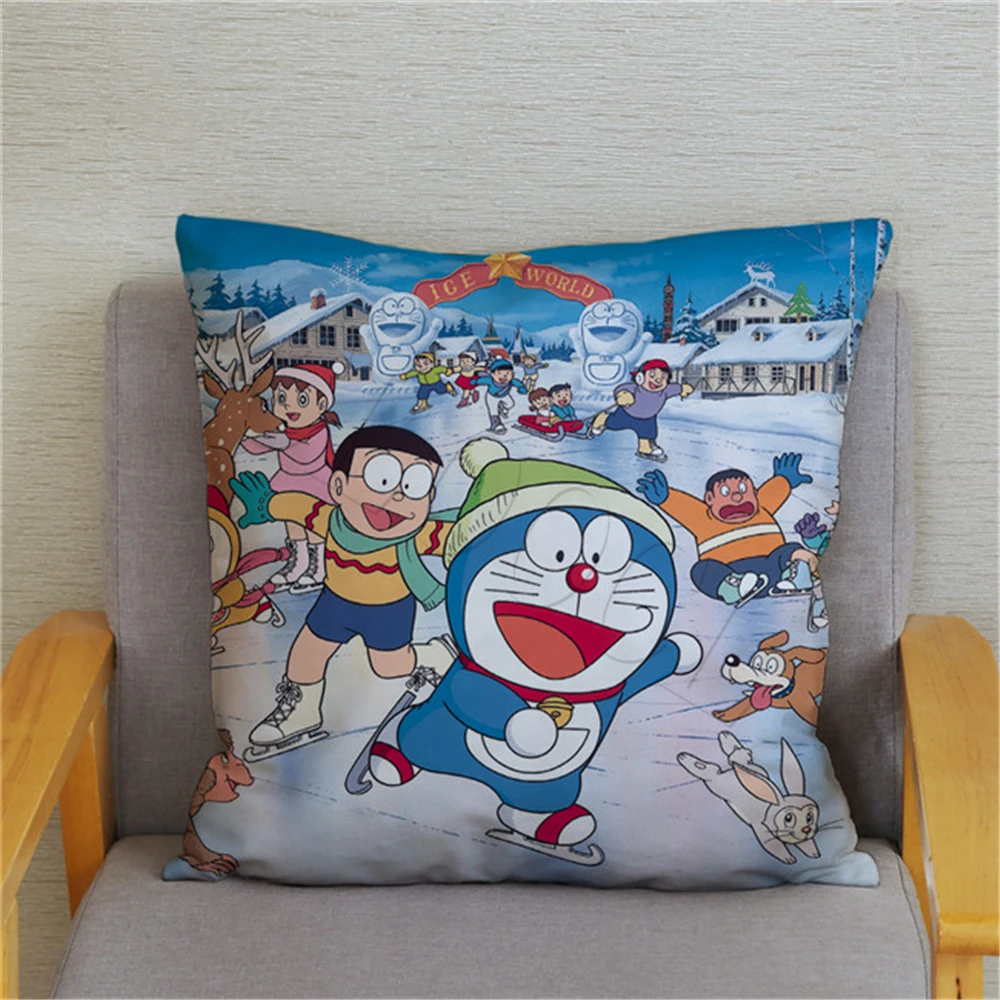 Наволочка с рисунком аниме Дораэмон Милая Детская кровать в стиле робот дорожный