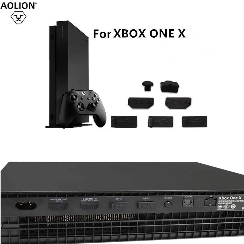 

Suitable for XBOX ONE X host dustproof set USB HDMI dustproof plug 7-piece set