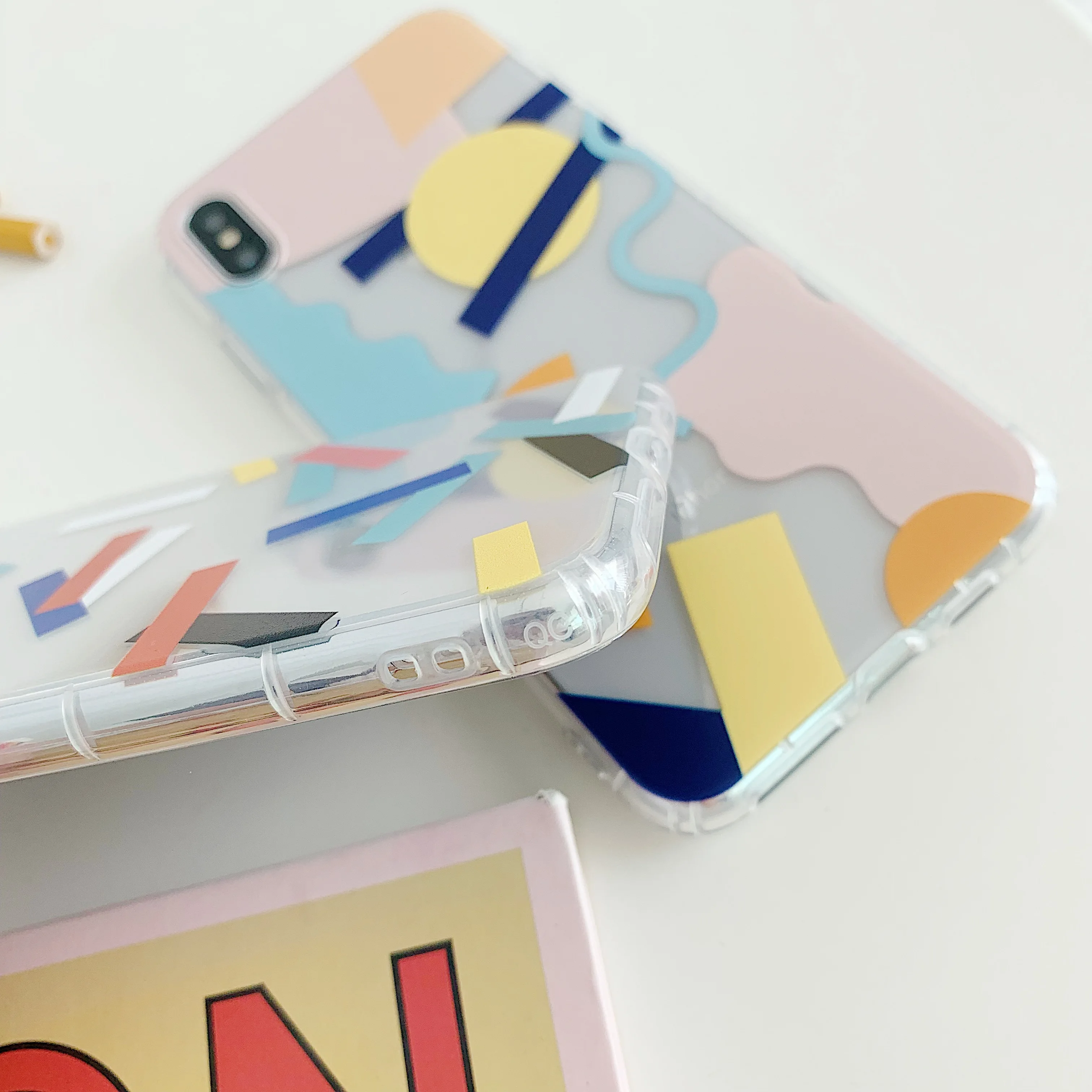 Прекрасный Геометрический Прозрачный чехол для телефона iphone 11 Pro Max XS XR X 6S 6 7 8 Plus