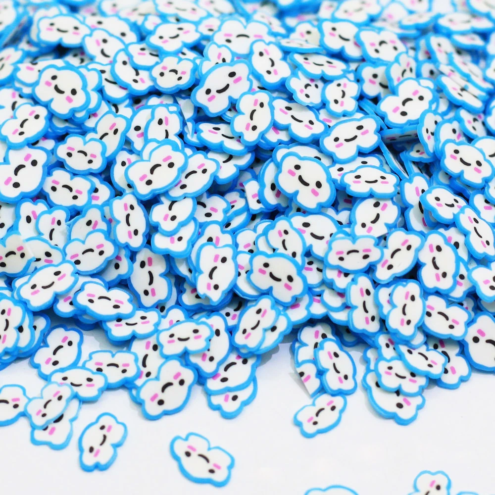 20 г/лот смайлики кусочки облаков для поставки слаймов игрушки полимерная глина