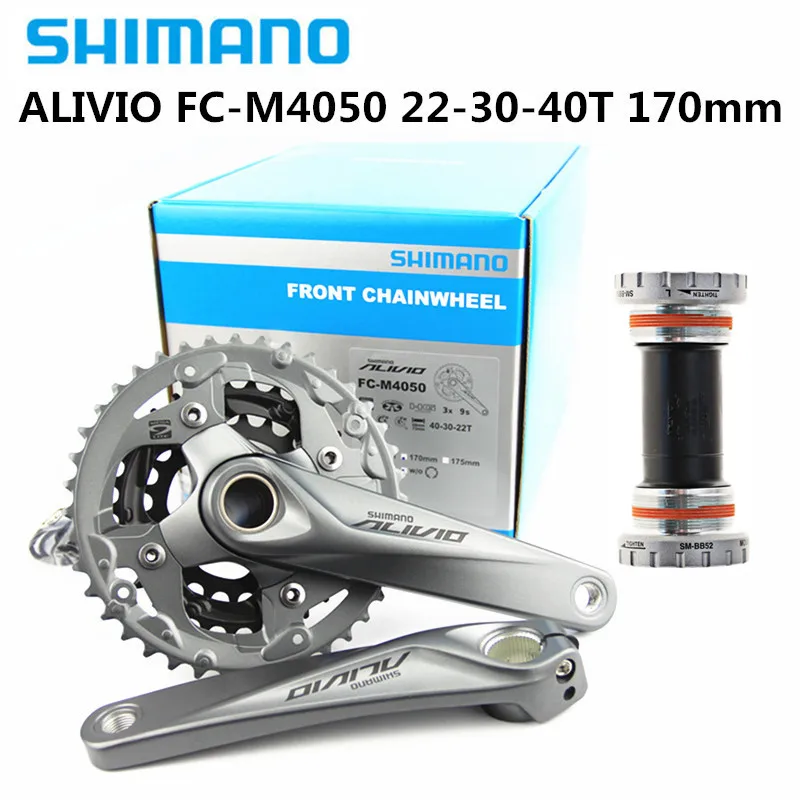SHIMANO ALIVIO FC-M4050/FC-T4060 Звездочка горный велосипед 9/27 скорость полый один зубчатый колесо 40T 170 мм и BB52 с коробкой
