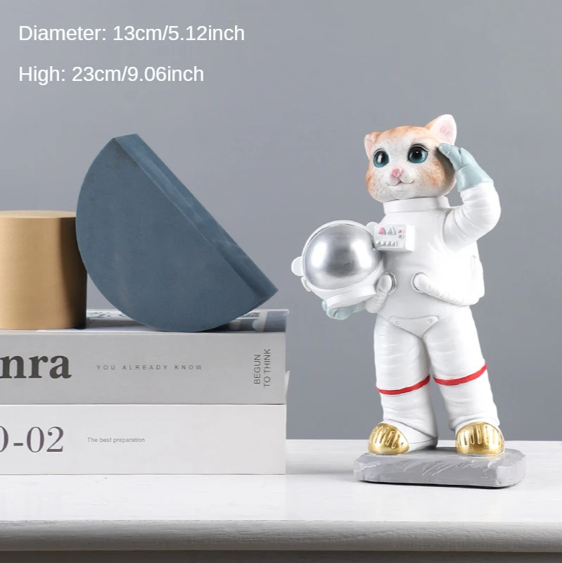 

Modern Simple Creative Home Decoration Cat Astronaut Model Morden Nordic Space Dog Living Room Porch Decoration Table Ornament