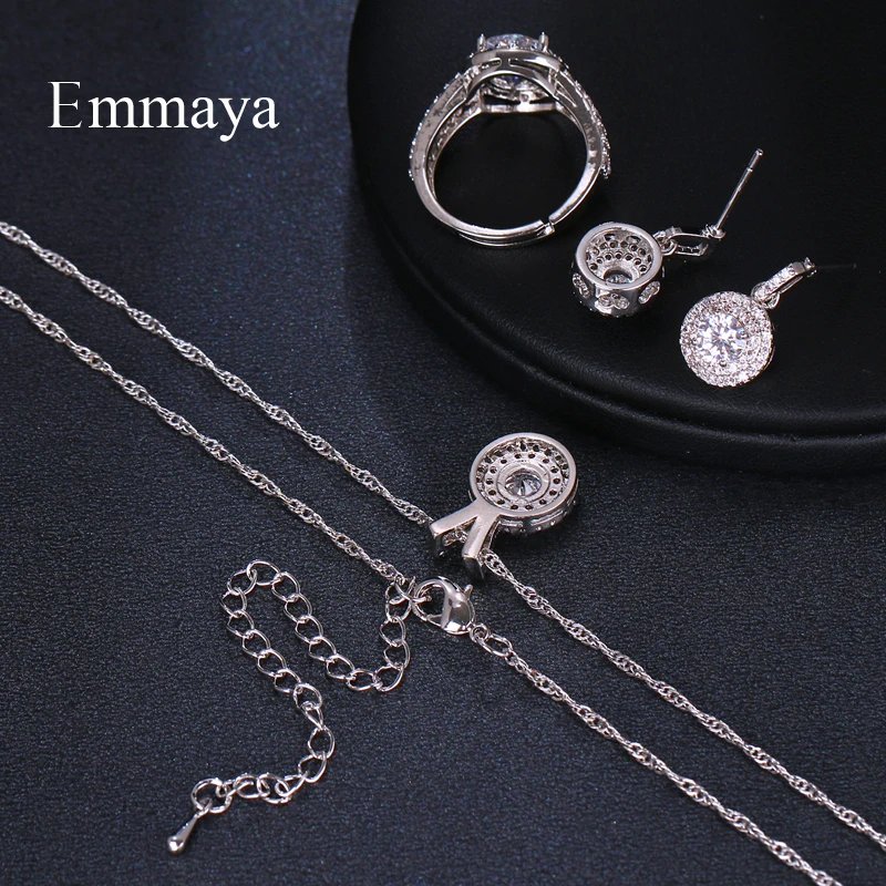 Эксклюзивные модные безделушки Emmaya комплекты из 3 предметов с белым цирконием