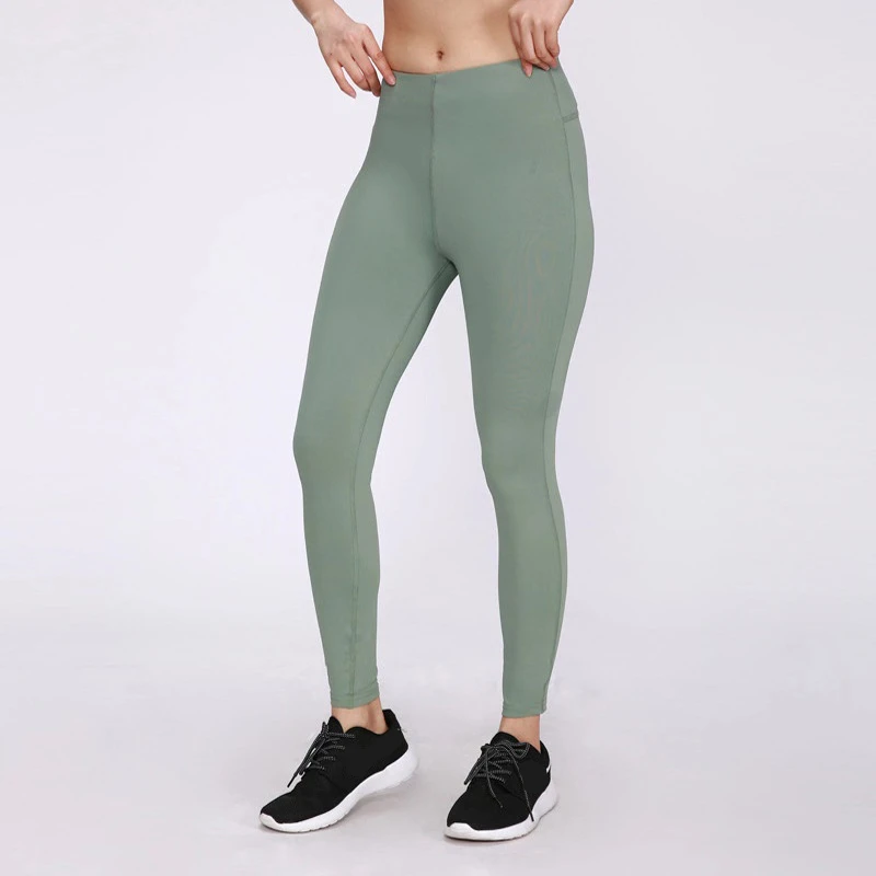 Бесшовные с высокой талией обтягивающие Стрейчевые Штаны Для Йоги Спортивные
