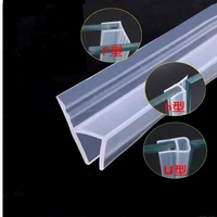 6 10mm silicone sealing strips frameless glass door window gap seal weatherstrip dust proof screen bathroom hardware accessories