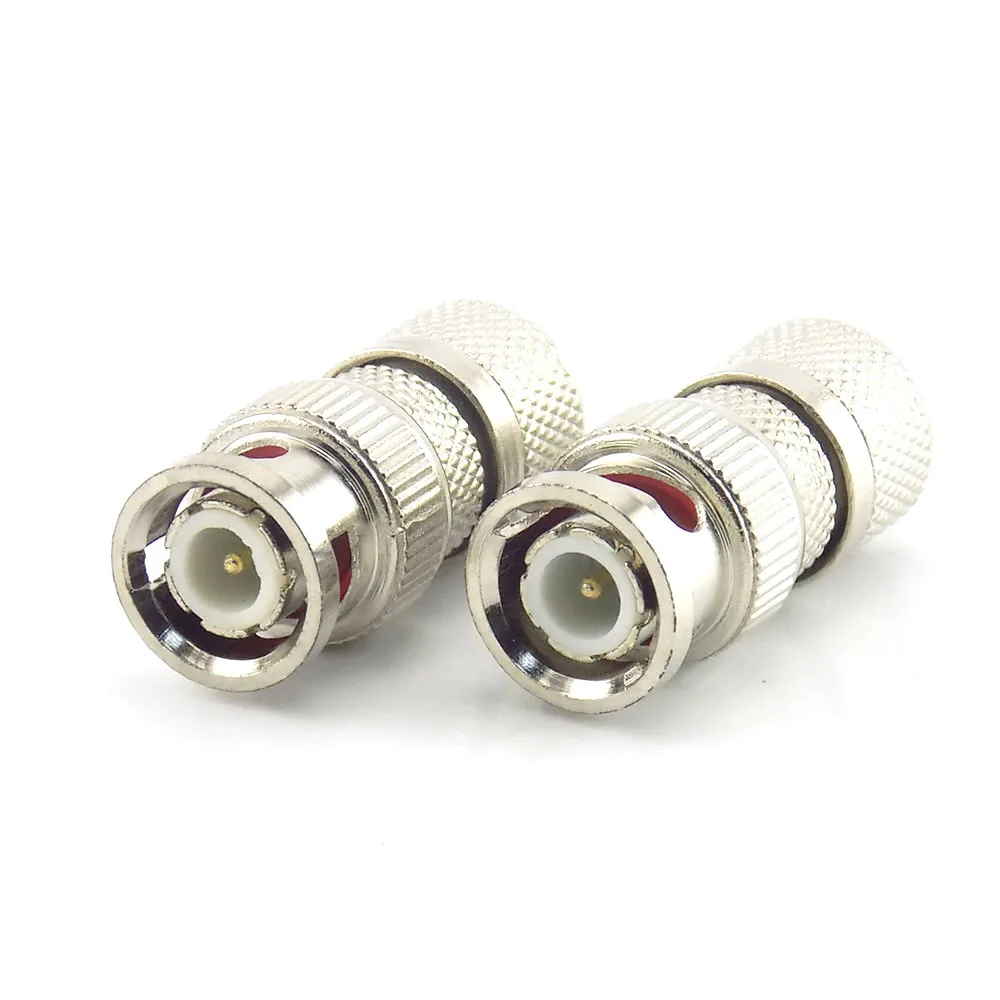 

2pcs BNC Connector Male adapter Coax cable for CCTV Camera Security System Surveillance System BNC Adapter