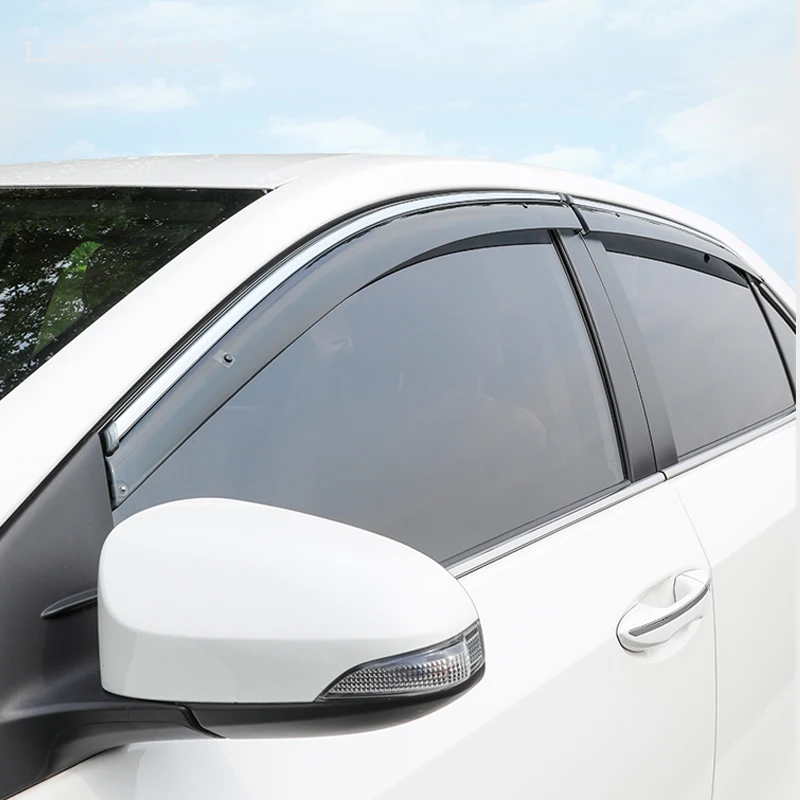 Car Window Visor Door Rain Sun Shield Side Windows Cover Trim Auto Accessories For Toyota Corolla 2015 2016 2017 2018 2019 | Автомобили и