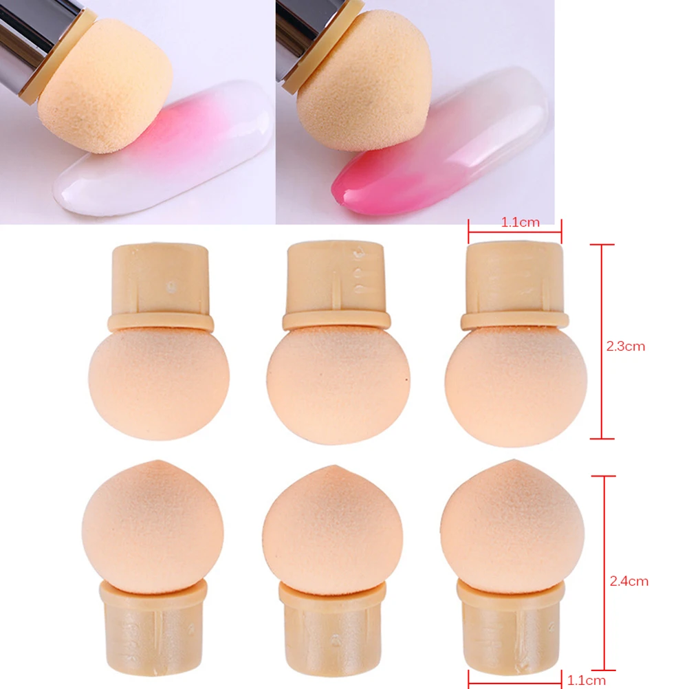5 шт. Сменные губчатые головки для дизайна ногтей кисточка декора Цветущая печать