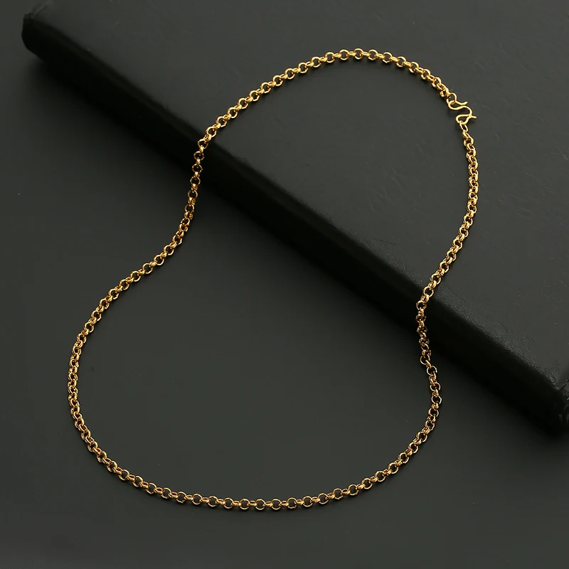 Цепочка с бусинами и змеей для мужчин женщин модное ожерелье медным покрытием