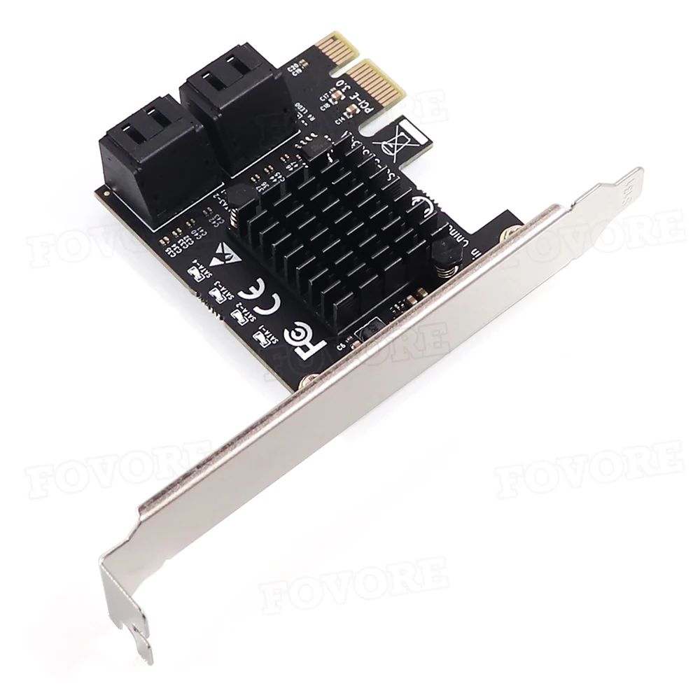 PCI e на 4 порта SATA 3 III 0 6 Гбит/с адаптер SSD PCIe PCI-e x1 плата контроллера расширения