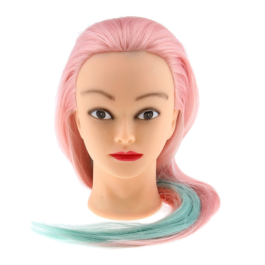 Salon Cosmetology Hairdressing Practice Training Mannequin Hairdresser Manikin Head w/ Mount Hole Long Hair 3 Types |