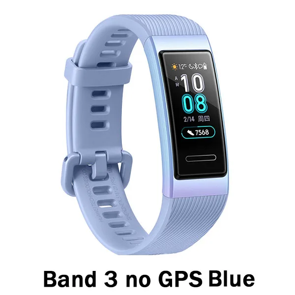 Band 3 Blue Huawei Band 3 Pro Band 3 Смарт-браслет 3 0,95 дюймов трекер для плавания Водонепроницаемый Bluetooth фитнес-трекер сенсорный экран - Цвет: Band 3 Blue