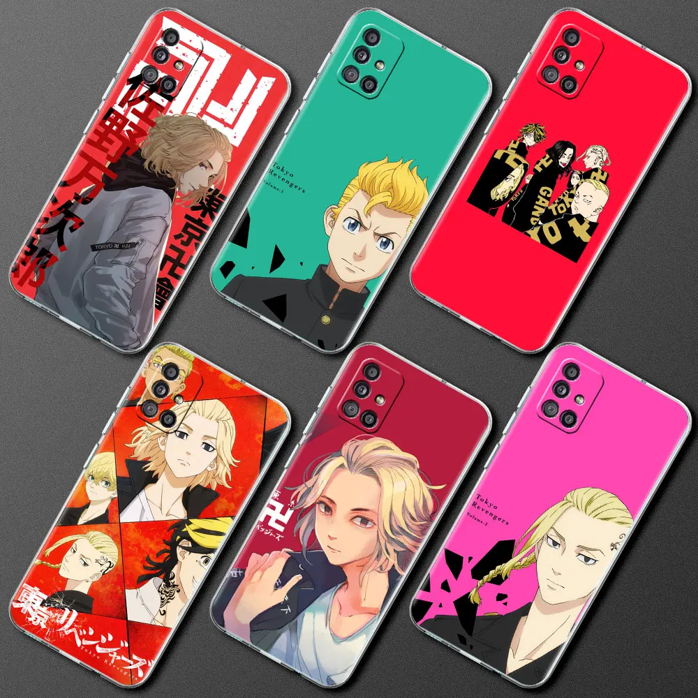 

Soft Case For Samsung Galaxy A51 A52 A71 A32 A12 A41 A31 Transparent Painted M31 M51 Shell Phone Coque Fashion Tokyo Revengers