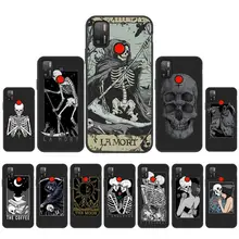 Black Art Painted Silicone Case For Tecno Spark 7P 7 6 Go 6 Air 5 Pro Pova 2 Tecno Camon 15 Soft Back Case Lens Protective Cover