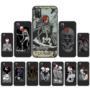 black art painted silicone case for tecno spark 7p 7 6 go 6 air 5 pro pova 2 tecno camon 15 soft back case lens protective cover free global shipping