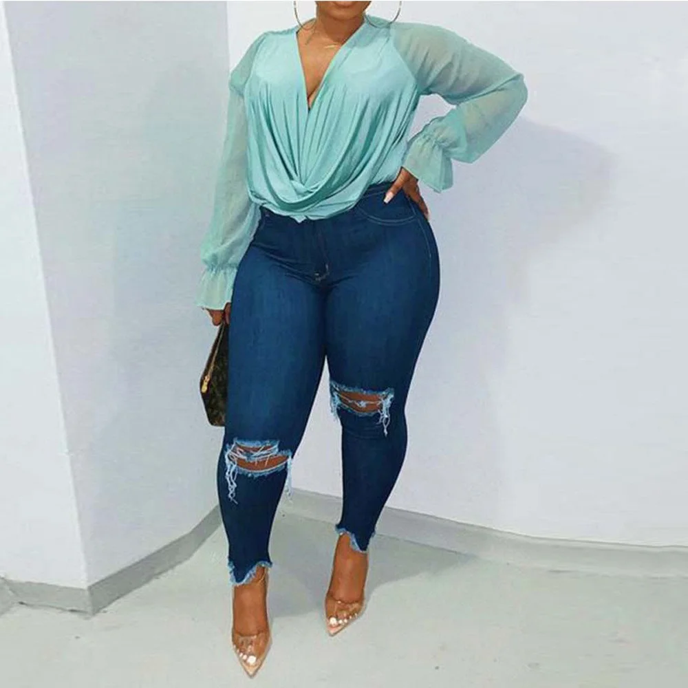 

Autumn New Blouse Big Size 4XL 5XL Solid Loose V Neck Full Sleeve Pullovers Fashion Elegant Office Ladies Oversized Shirts Tops