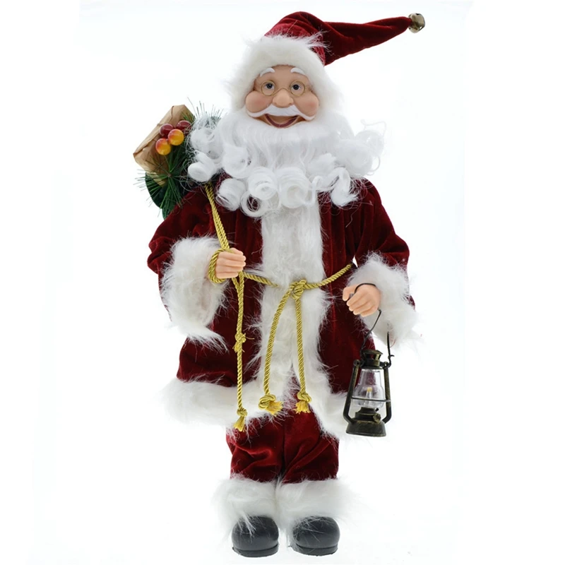 

Кукла Деда Мороза 45 см для украшения дома на Рождество, Новый Год, подарок для детей, декор для рождественской елки, товары для вечерние