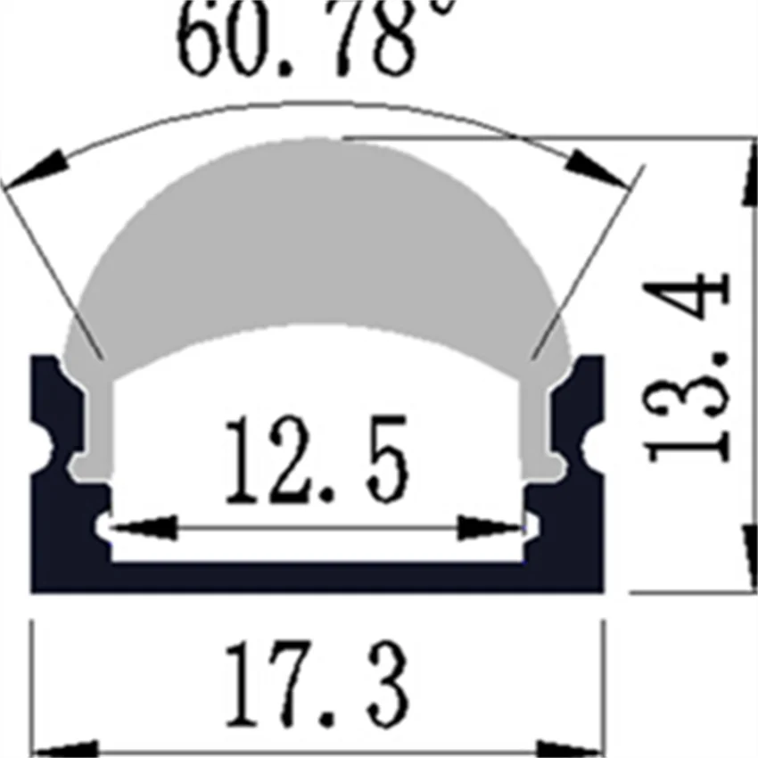 Бесплатная доставка 2 м длина алюминиевого светодиодного профиля подходит для