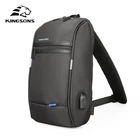 Рюкзак Kingsons мужской водонепроницаемый, маленький ранец на одно плечо для ноутбука 10,1 дюйма с USB-разъемом