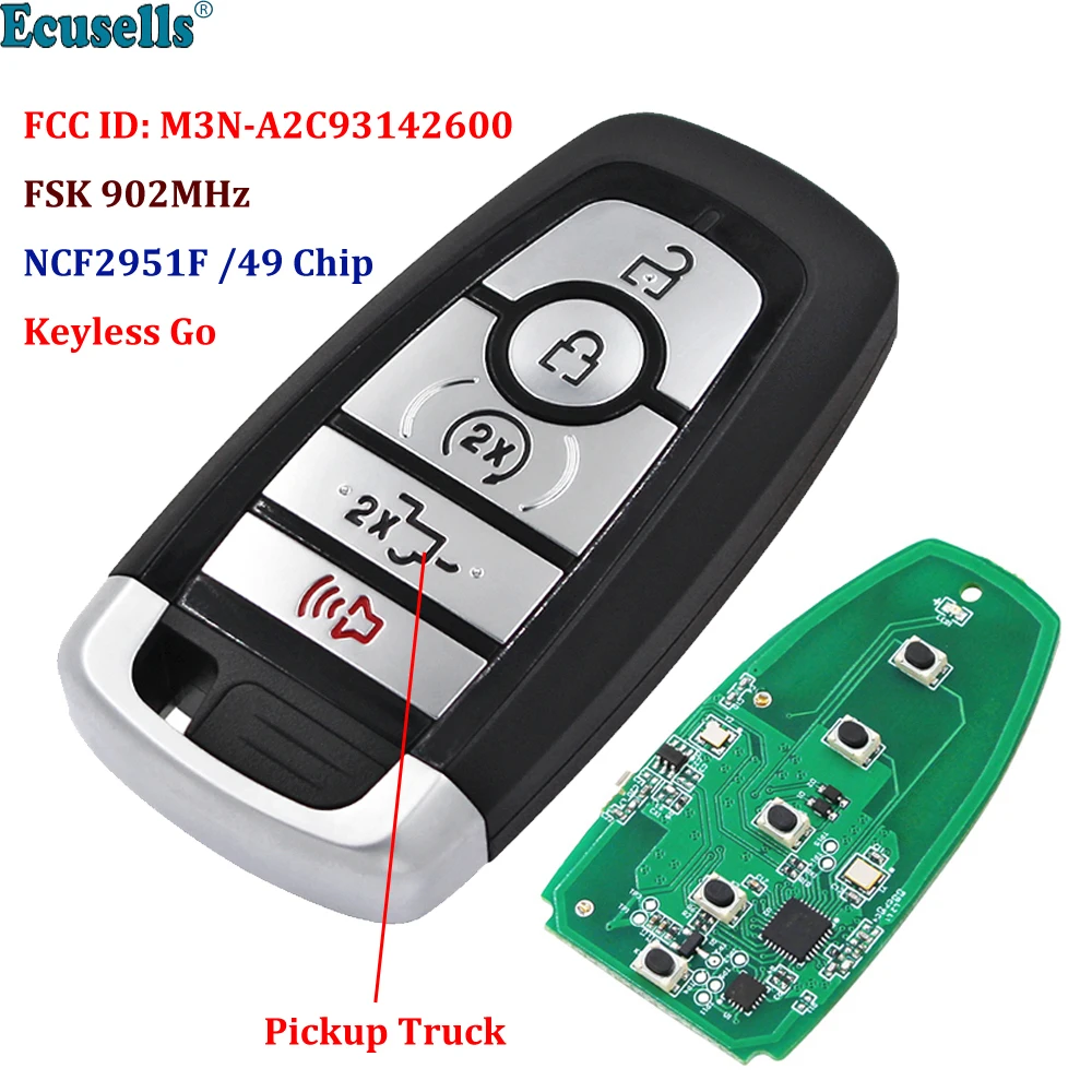 Умный пульт дистанционного управления 5B FSK 902 МГц с чипом NCF2951F/HITAG PRO/49 для Ford