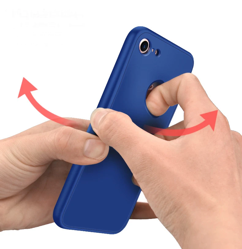 Мягкий силиконовый чехол с полным покрытием 360 для iPhone 5 5S 5SE 6 S 7 Plus защитный из ТПУ