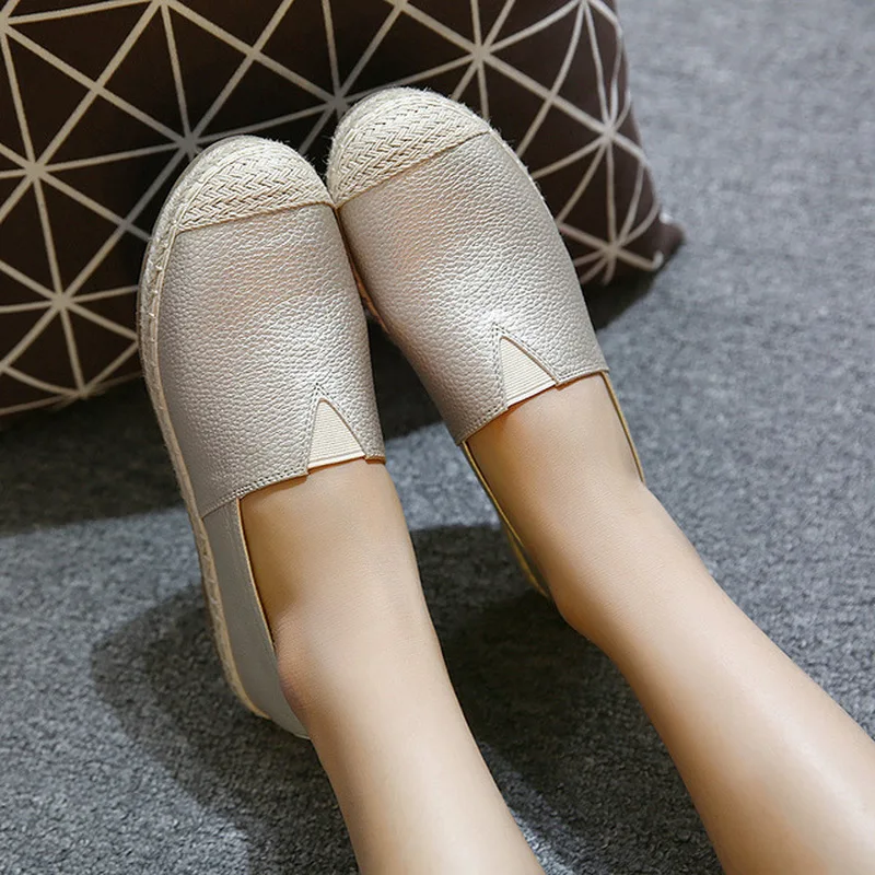 

Fisherman Shoes Spring Single Shoes Female New Korean Version of Loafers Lazy Shoes Small White Shoes Womens Flats jkm7