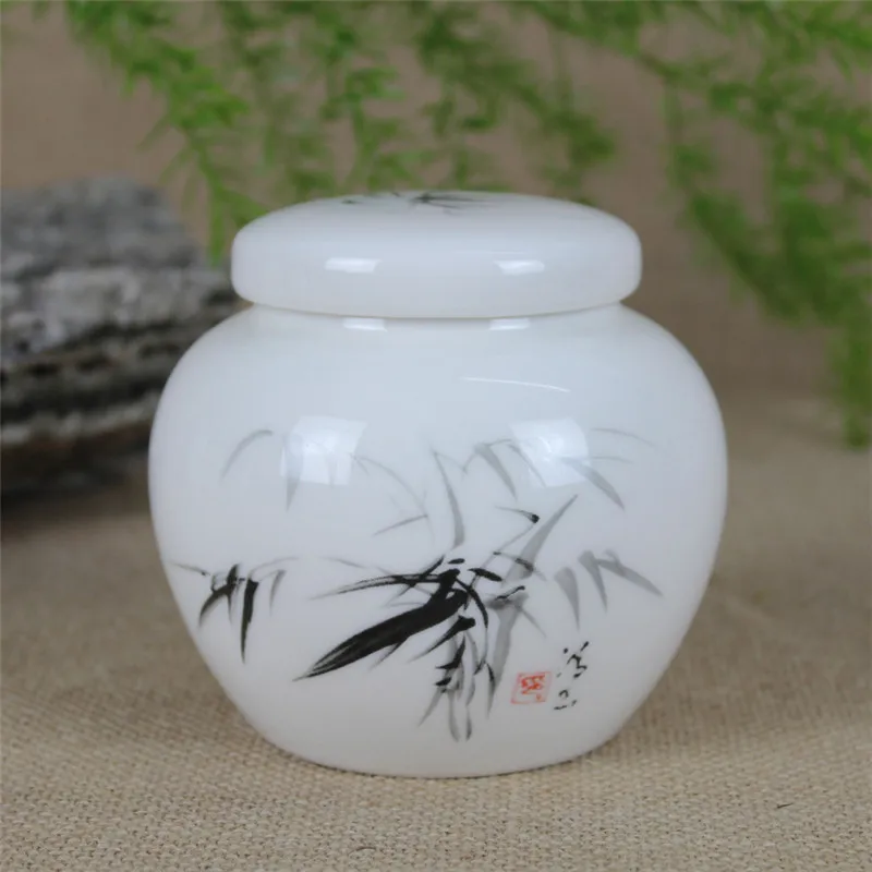 Одежда в китайском стиле Цвет синий и белый фарфор банки для чая небольшой