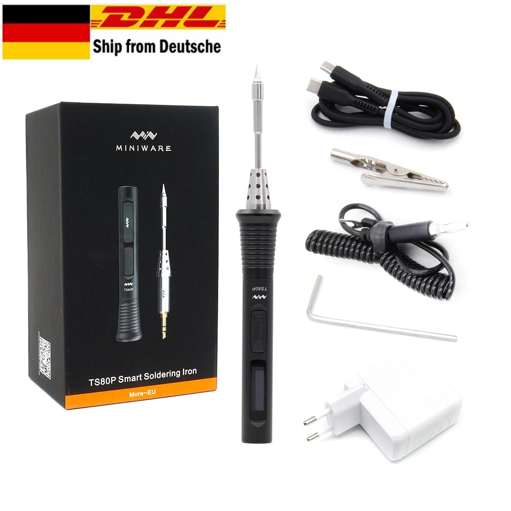 Паяльник TS80P компактный портативный цифровой с регулируемой температурой