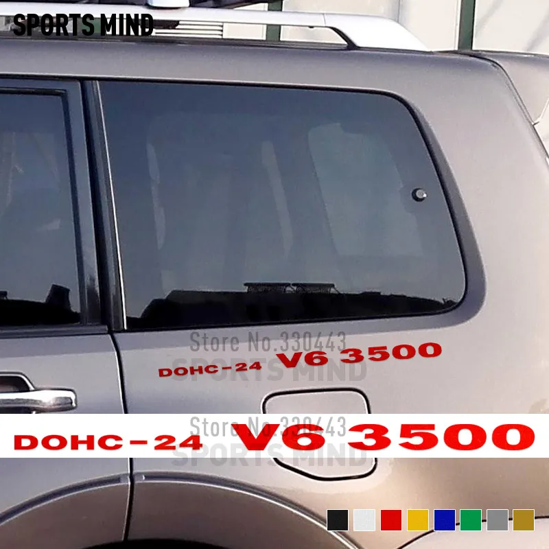 2 X DOHC 24 V6 3500 автомобиля стикер наклейка автомобилей Тюнинг для Mitsubishi Pajero Shogun MK Delica