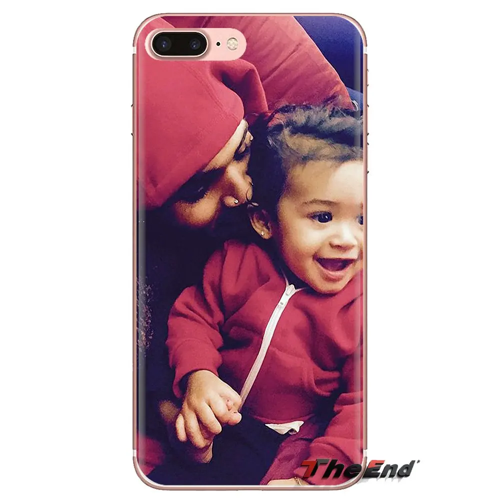 For Xiaomi Mi3 Samsung A10 A30 A40 A50 A60 A70 Galaxy S2 Note 2 Grand Core Prime Soft Skin Case Chris brown his daughter Royalty |