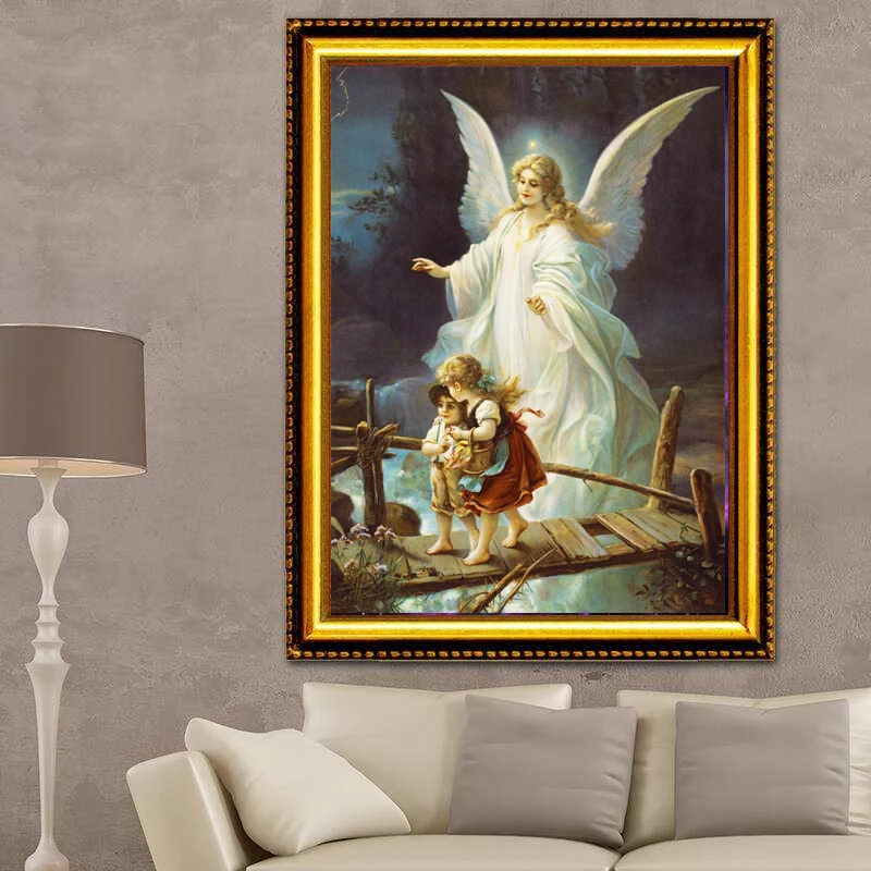 5D DIY Religion &quotGuardian Angel &amp Girl&quot картина алмазная вышивка полный квадратный и круглый