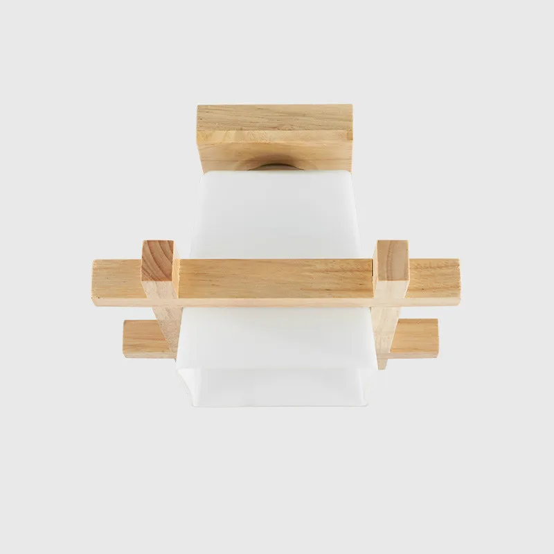 

Simple LED Solid Wood Ceiling Light Modern Corridor Porch Small Balcony Lamp Japanese Tatami Living Rrom Log Lamp Ceiling lamps