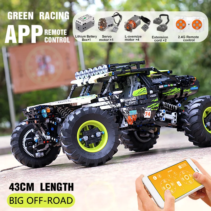 Yeshin Technic автомобильные игрушки MOC-19664 4WD RC багги автомобиль совместим с Lepining