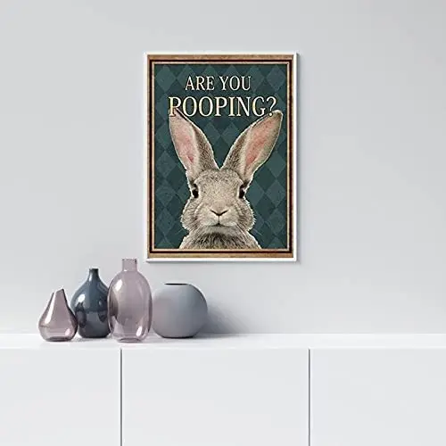 

are You Pooping Poster Rabbit Poster Funny Rabbit Decor Bunny Poster Bathroom Decor Bathroom Nursery Decor Lover Gift Metal Sign
