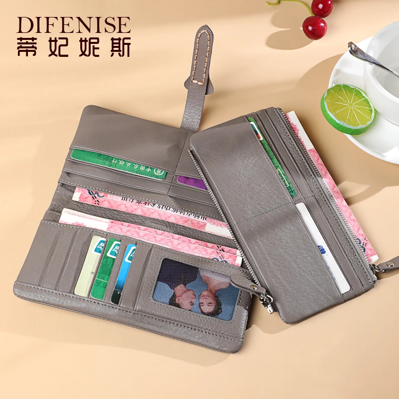 

Difenise Fashion Wallet Top Layer Genuine Leather Women's Wallets Card Holder Female Wallet Coin Pocket Womens Wallet for Money