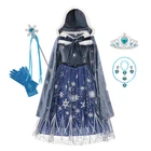 Детское зимнее платье Эльзы Холодное сердце, для девочек, для Хэллоуина, для вечевечерние